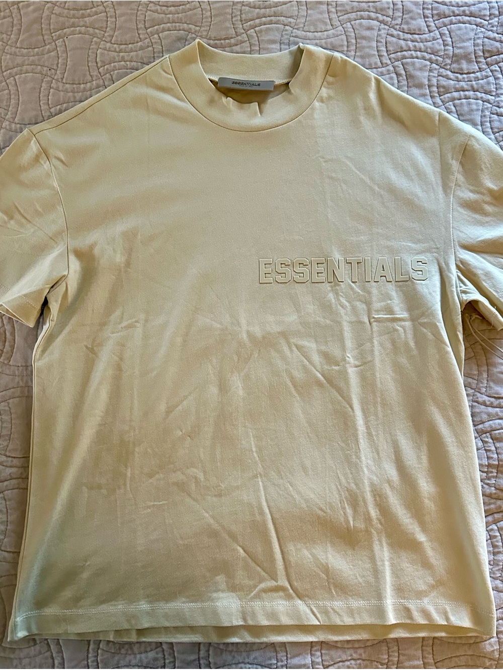ESSENTIALS Fear of God Men's Crewneck T-Shirt - Egg Shell